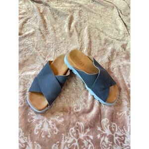 Camper Brutus blue Nubuck Cross-strap Sandal‎ for Women 6